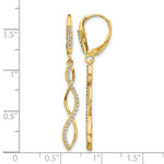 14k Diamond Leverback Earrings - Product Photo