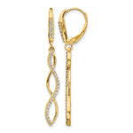14k Diamond Leverback Earrings - Product Photo