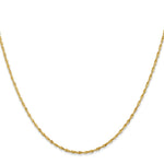 14K Yellow Gold 1.5mm Ultra Diamond-Cut Rope Chain Necklace 14"-24" - Product Photo