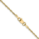 14K Yellow Gold 1.5mm Ultra Diamond-Cut Rope Chain Necklace 14"-24" - Product Photo