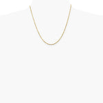 14K Yellow Gold 1.8 mm Ultra Diamond-Cut Lightweight Rope Chain Necklace 16"-24" - Product Photo