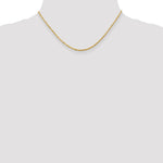 14K Yellow Gold 2.0mm Ultra Diamond-Cut Rope Chain Necklace 16"-24" - Product Photo