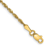 14K Yellow Gold 2.0mm Ultra Diamond-Cut Rope Chain Bracelet 7"-9" - Product Photo