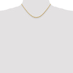 14K Yellow Gold 2.25mm Ultra Diamond-Cut Rope Chain Necklace 16"-24" - Product Photo