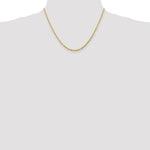 14K Yellow Gold 2.25mm Ultra Diamond-Cut Rope Chain Necklace 16"-24" - Product Photo