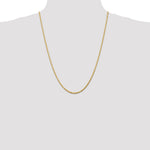 14K Yellow Gold 2.25mm Ultra Diamond-Cut Rope Chain Necklace 16"-24" - Product Photo