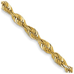 14K Yellow Gold 2.25mm Ultra Diamond-Cut Rope Chain Necklace 16"-24" - Product Photo
