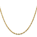 14K Yellow Gold 2.5mm Ultra Diamond-Cut Rope Chain Necklace 18"-24" - Product Photo