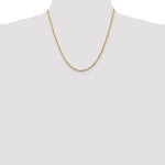 14K Yellow Gold 2.5mm Ultra Diamond-Cut Rope Chain Necklace 18"-24" - Product Photo