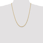 14K Yellow Gold 2.75 mm Ultra Diamond-Cut Rope Chain Necklace 20"-24" - Product Photo