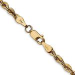 14K Yellow Gold 4mm Ultra Diamond-Cut Rope Chain Necklace 22"-24" - Product Photo