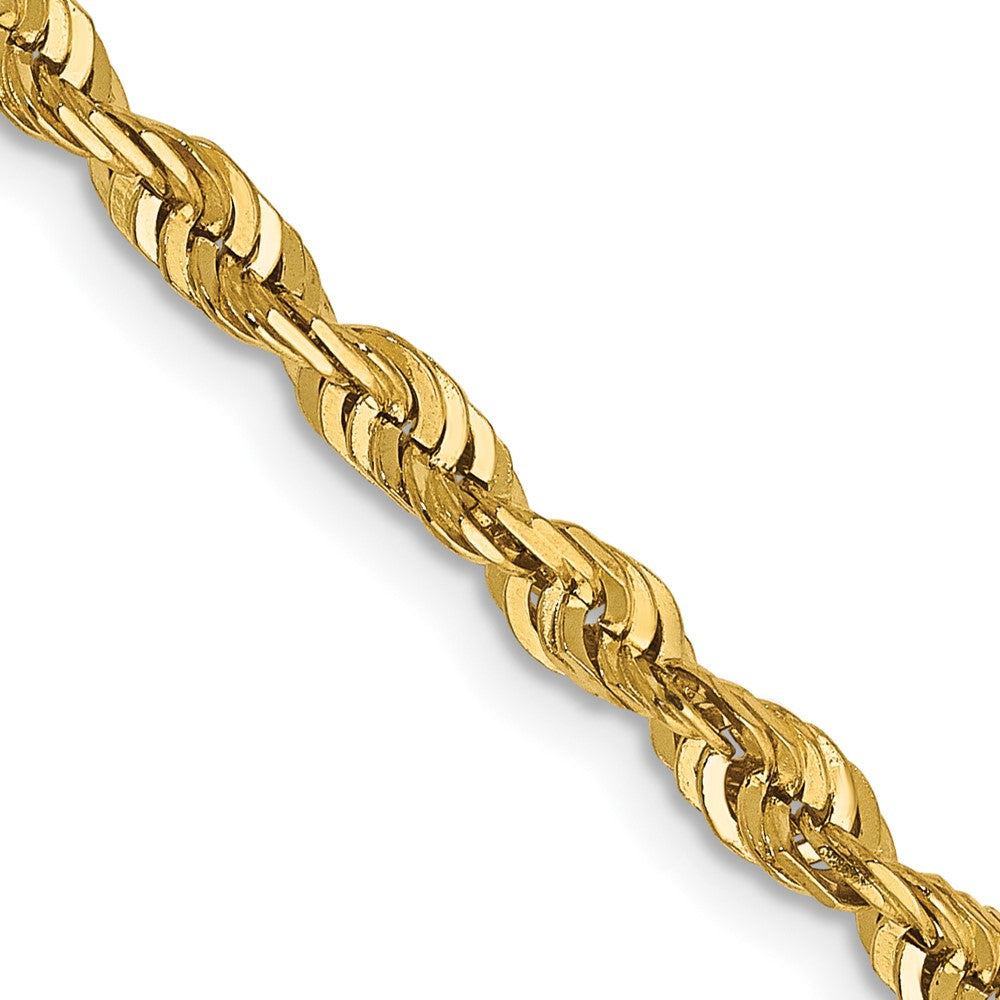 14K Yellow Gold 4mm Ultra Diamond-Cut Rope Chain Necklace 22"-24"