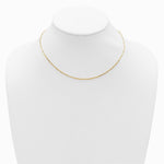 Sterling Silver Gold-plt 2.3mm Paperclip 1in+1in Adjustable Chain - Product Photo
