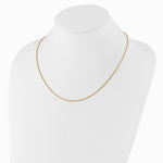 Sterling Silver Gold-plated Adjustable 1.4mm D/C Rope Chain Necklace 22"-30" - Product Photo