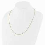 Sterling Silver Gold-plated Adjustable 1.4mm D/C Rope Chain Necklace 22"-30" - Product Photo