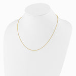 Sterling Silver Gold-plated Adjustable .95mm Rolo Chain Necklace 22"-30" - Product Photo