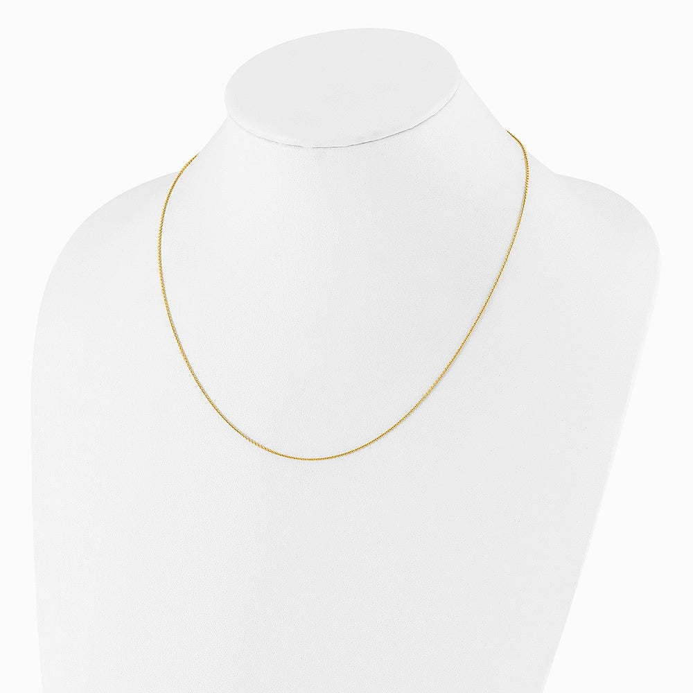 Sterling Silver Gold-plated Adjustable .95mm Rolo Chain Necklace 22"-30" - Product Photo