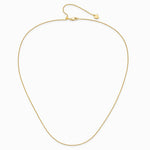 Sterling Silver Gold-plated Adjustable .95mm Rolo Chain Necklace 22"-30" - Product Photo