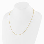 Sterling Silver Gold-plated Adjustable .95mm Rolo Chain Necklace 22"-30" - Product Photo