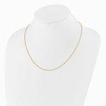 Sterling Silver Gold-plated Adjustable 1mm Spiga Chain Necklace 22"-30" - Product Photo