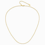 Sterling Silver Gold-plated Adjustable 1mm Spiga Chain Necklace 22"-30" - Product Photo