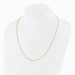 Sterling Silver Gold-plated Adjustable 1mm Spiga Chain Necklace 22"-30" - Product Photo