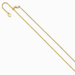 Sterling Silver Gold-plated Adjustable 1.75mm Cable Chain Necklace 22"-30" - Product Photo