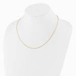 Sterling Silver Gold-plated Adjustable 1.75mm Cable Chain Necklace 22"-30" - Product Photo