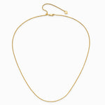 Sterling Silver Gold-plated Adjustable 1.75mm Cable Chain Necklace 22"-30" - Product Photo