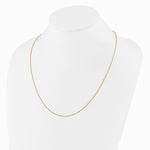 Sterling Silver Gold-plated Adjustable 1.75mm Cable Chain Necklace 22"-30" - Product Photo