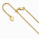Sterling Silver Gold-plated Adjustable 1.75mm Cable Chain Necklace 22"-30" - Product Photo