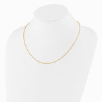 Sterling Silver Gold-plated Adjustable 1.2mm D/C Rope Chain Necklace 22"-30" - Product Photo