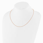 Sterling Silver Rose Gold-Pl. Adjustable 1.2mm D/C Rope Chain Necklace 22"-30" - Product Photo