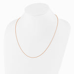 Sterling Silver Rose Gold-Pl. Adjustable 1.2mm D/C Rope Chain Necklace 22"-30" - Product Photo
