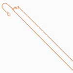 Sterling Silver Rose Gold-plated Adjustable 1mm Spiga Chain Necklace 22"-30" - Product Photo