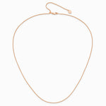 Sterling Silver Rose Gold-plated Adjustable 1mm Spiga Chain Necklace 22"-30" - Product Photo
