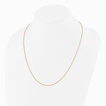Sterling Silver Rose Gold-plated Adjustable 1mm Spiga Chain Necklace 22"-30" - Product Photo
