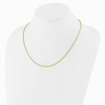 Sterling Silver Gold-plated Adjustable 1.5mm Round Box Chain Necklace 22"-30" - Product Photo