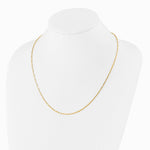 Sterling Silver Gold-plated Adjustable 2mm Paperclip Flat Oval Link Chain - Product Photo