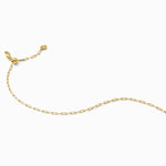 Sterling Silver Gold-plated Adjustable 2mm Paperclip Flat Oval Link Chain - Product Photo