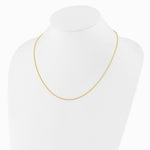 Sterling Silver Adjustable Gold-plated 1.3mm Spiga Chain Necklace 22"-30" - Product Photo
