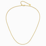 Sterling Silver Adjustable Gold-plated 1.3mm Spiga Chain Necklace 22"-30" - Product Photo
