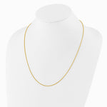 Sterling Silver Adjustable Gold-plated 1.3mm Spiga Chain Necklace 22"-30" - Product Photo