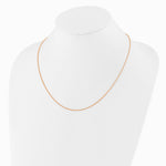 Sterling Silver Adjustable Rose Gold-plated 1.3mm Spiga Chain Necklace 22"-30" - Product Photo