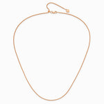 Sterling Silver Adjustable Rose Gold-plated 1.3mm Spiga Chain Necklace 22"-30" - Product Photo
