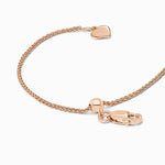 Sterling Silver Adjustable Rose Gold-plated 1.3mm Spiga Chain Necklace 22"-30" - Product Photo