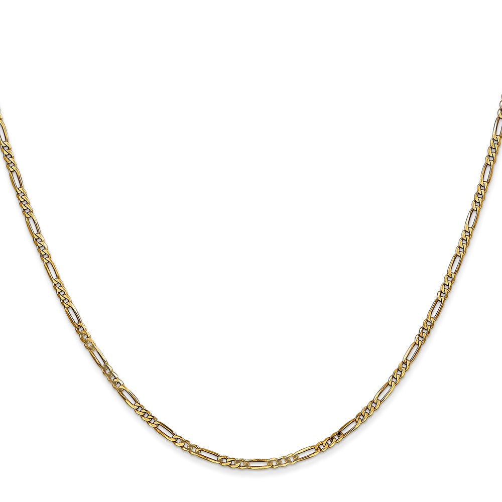 14k 1.8mm Flat Figaro Chain - Product Photo