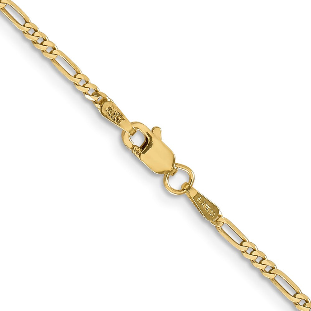 14k 1.8mm Flat Figaro Chain - Product Photo
