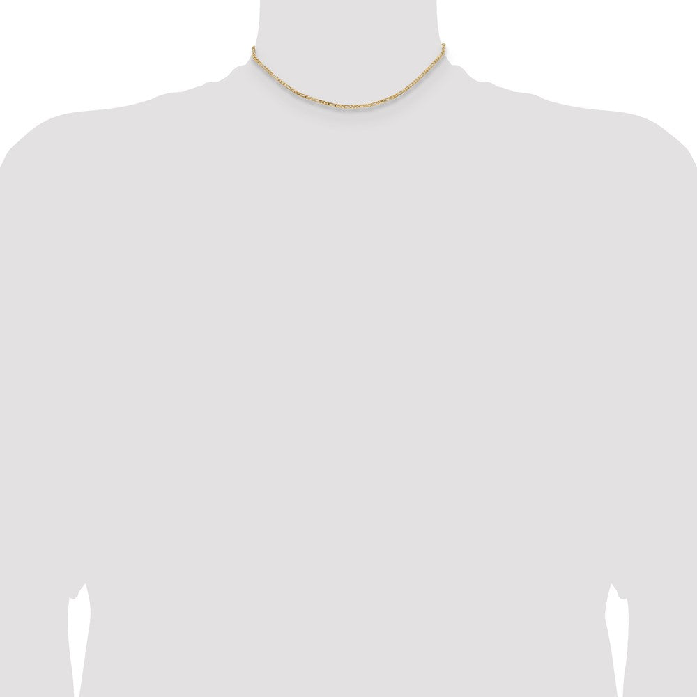 14k 1.8mm Flat Figaro Chain - Product Photo
