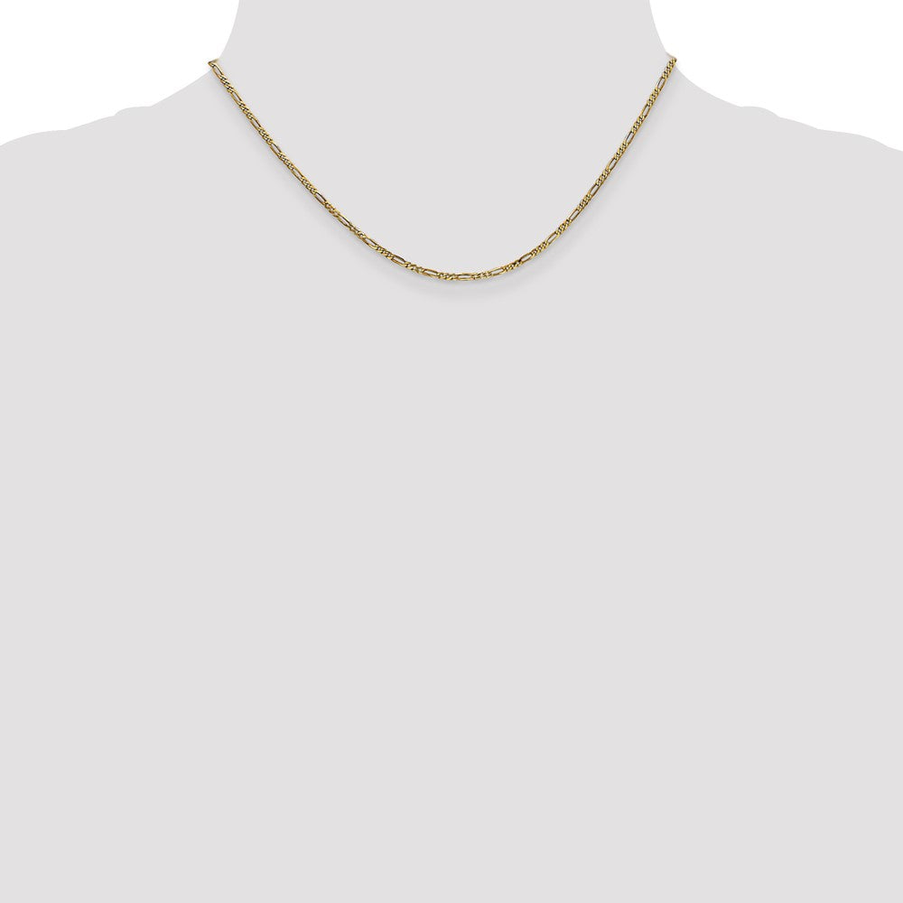 14k 1.8mm Flat Figaro Chain - Product Photo